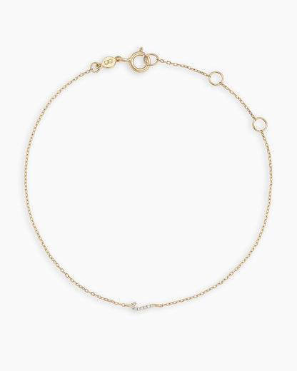 Diamond Pavé Alphabet Bracelet