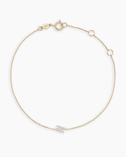 Diamond Pavé Alphabet Bracelet