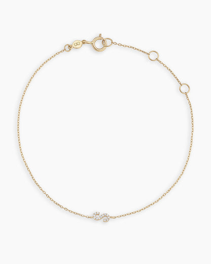 Diamond Pavé Alphabet Bracelet