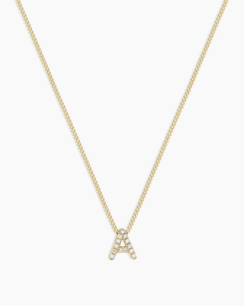 Diamond Alphabet Necklace