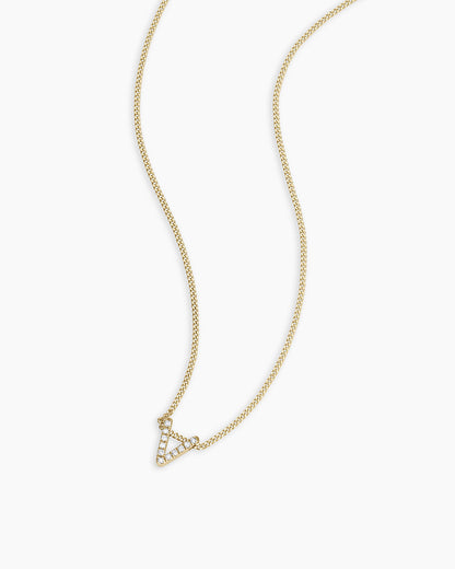 Diamond Alphabet Necklace