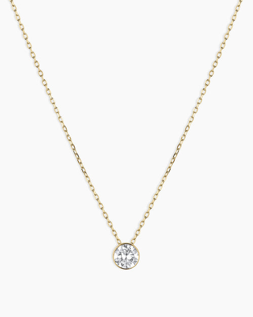 Lab Grown Diamond Halo Necklace