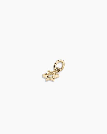 14K Gold Star of David Charm