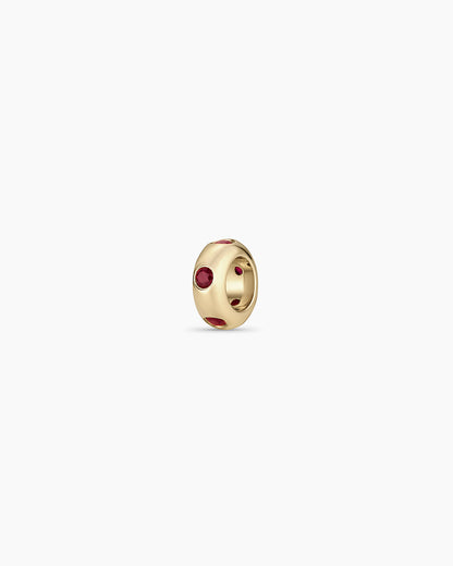 14K Gold Birthstone Halo Charm