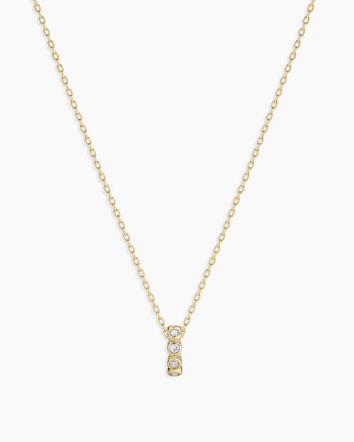 Classic Diamond Halo Charm Necklace