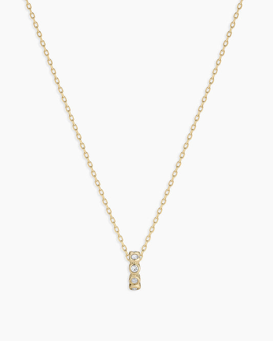 Classic Diamond Halo Charm Necklace