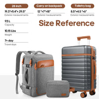 Grey 3pcs set 28inch