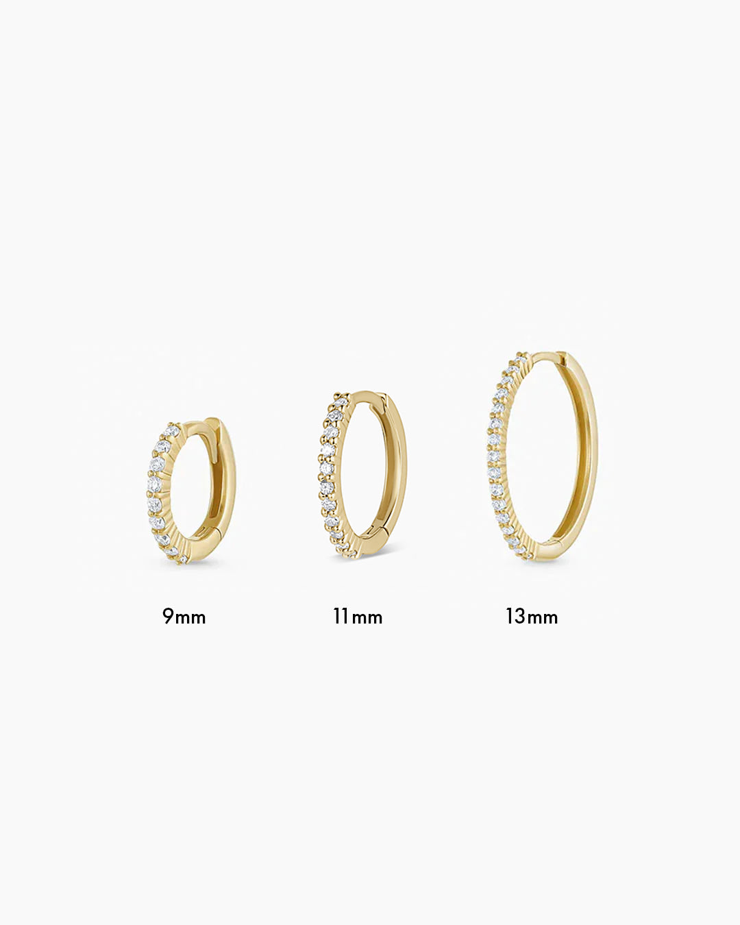 Diamond Pavé Huggies
