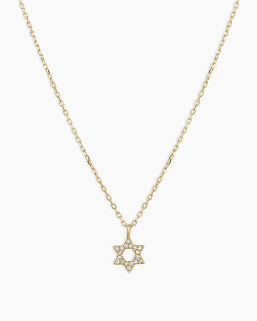 Diamond Star of David Necklace